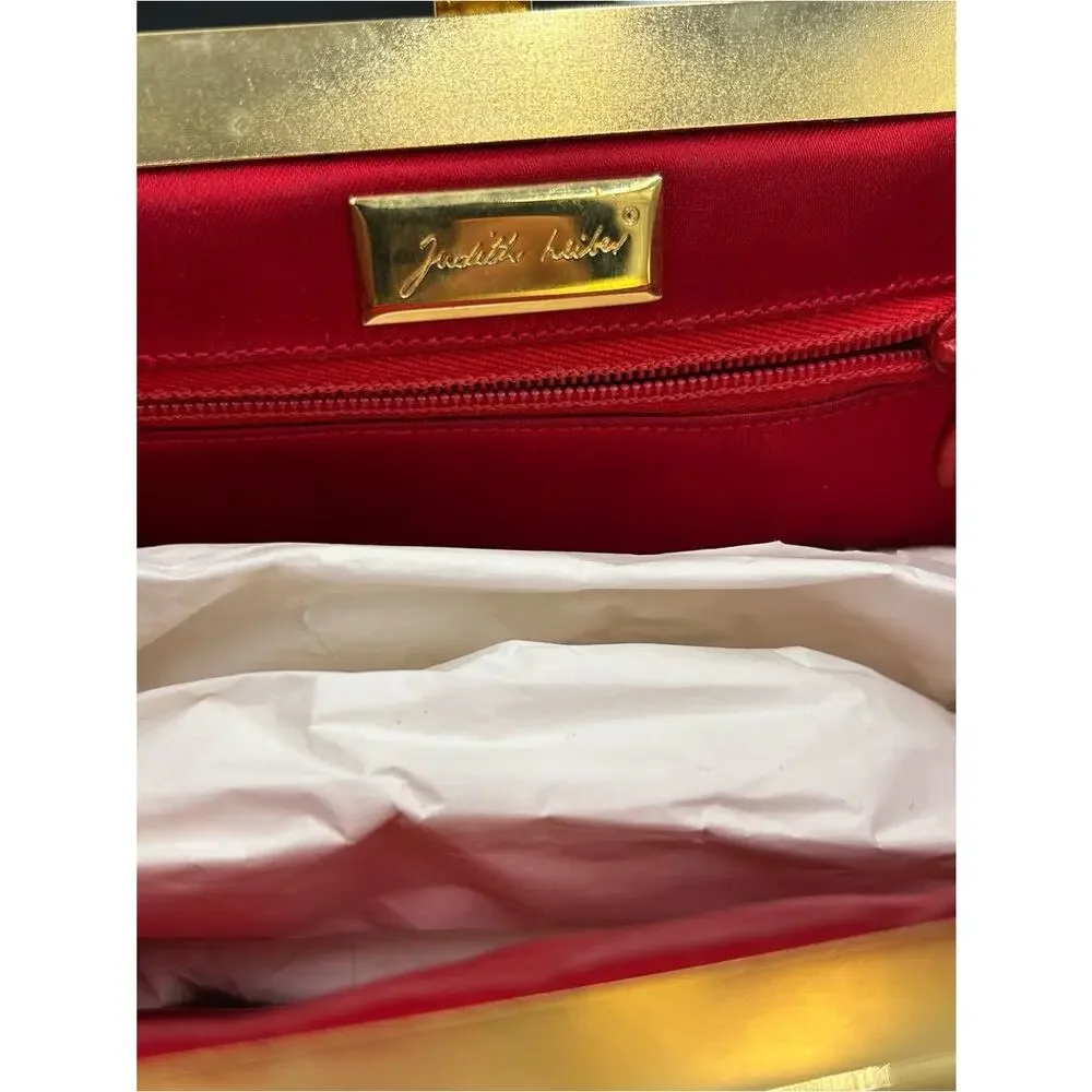 Women's Judith Leiber Red snakeskin evening Bag made in Italy. PRISTINE